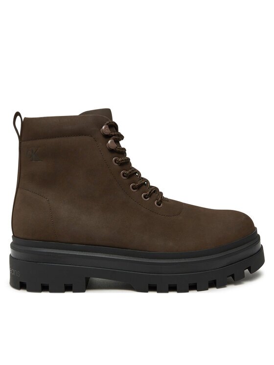 CALVIN KLEIN JEANS Туристически oбувки Lugged Laceup Boot Oxf Hiking Nb YM0YM01076 Кафяв