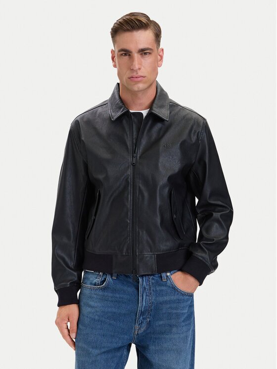 CALVIN KLEIN JEANS Яке от имитация на кожа LV04RH413G Regular Fit