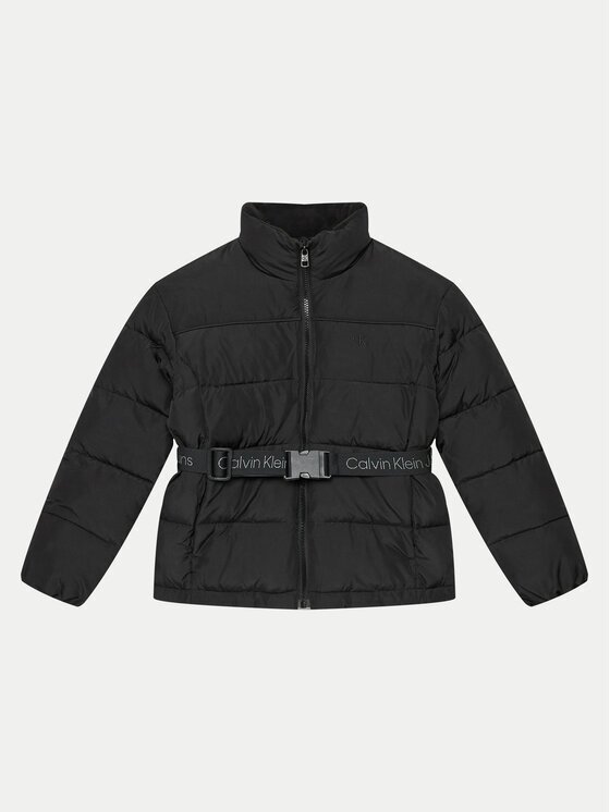 CALVIN KLEIN JEANS Зимно яке IG0IG02592 D Черен Slim Fit