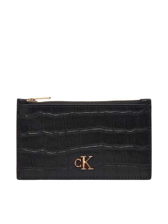 CALVIN KLEIN Калъф за кредитни карти Ck Croc 6 Cc Cardcase LV04F1094G Черен