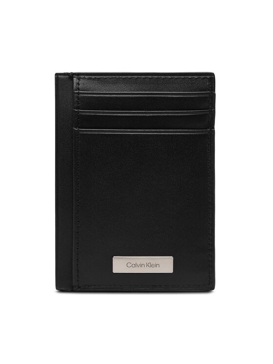 CALVIN KLEIN Калъф за кредитни карти Plaque Ns Card Case LV04D1065G Черен