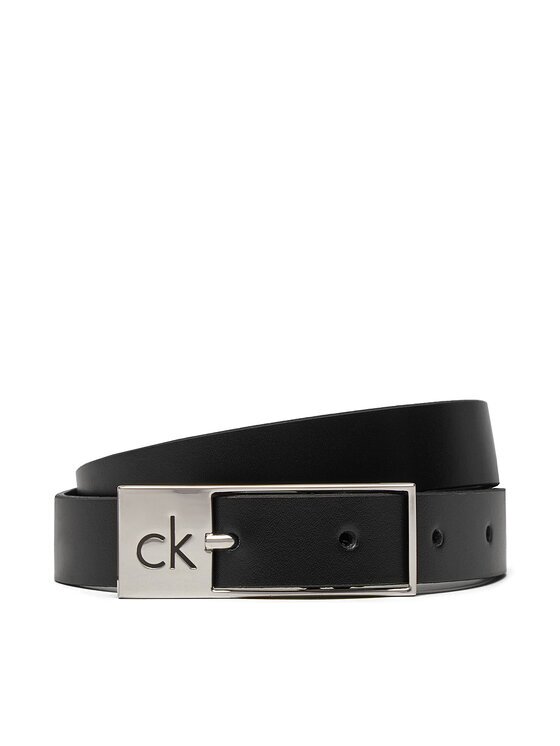 CALVIN KLEIN Колан Ck Cut Square Buckle 2.0 K60K613155 Черен