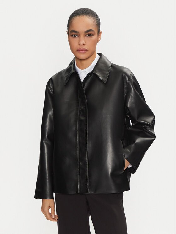 CALVIN KLEIN Кожено яке K20K208337 Relaxed Fit
