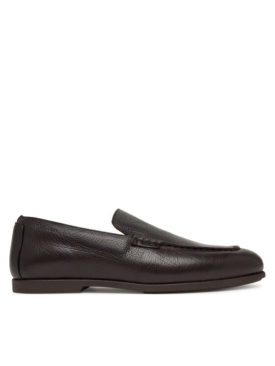 CALVIN KLEIN Лоуфъри Low Prof Loafer Txt Lth HM0HM02175 Тъмнокафяв