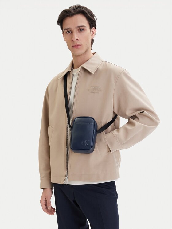 CALVIN KLEIN Мъжка чантичка Bold Ck Slim Reporter LV04D3279G Тъмносин
