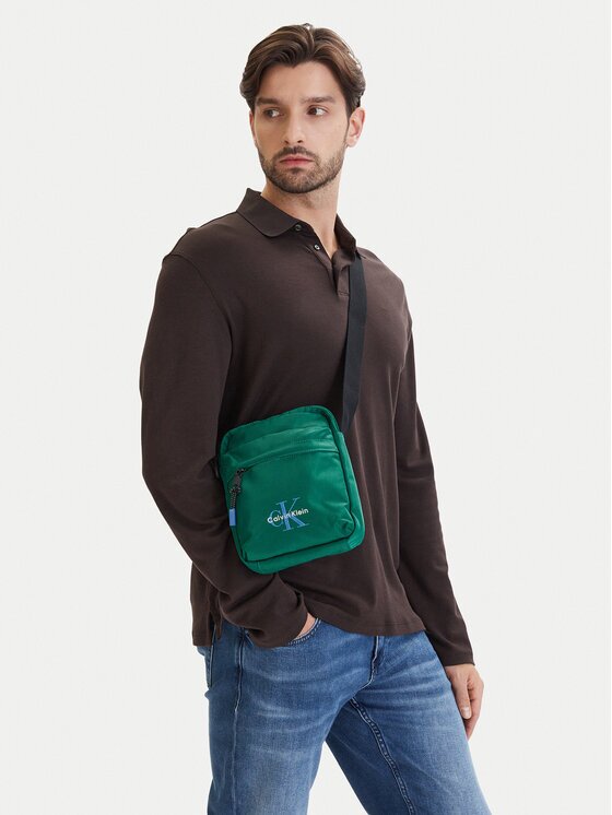 CALVIN KLEIN Мъжка чантичка Bold Reporter LV04D3421G Зелен