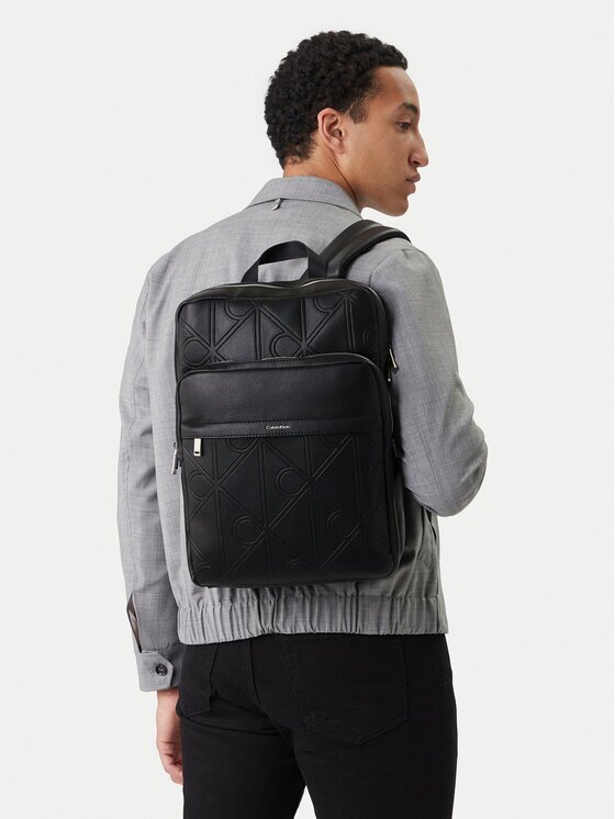CALVIN KLEIN Мъжка чантичка Emblem Aop Emboss Slim Square Bp LV04D3328G Черен