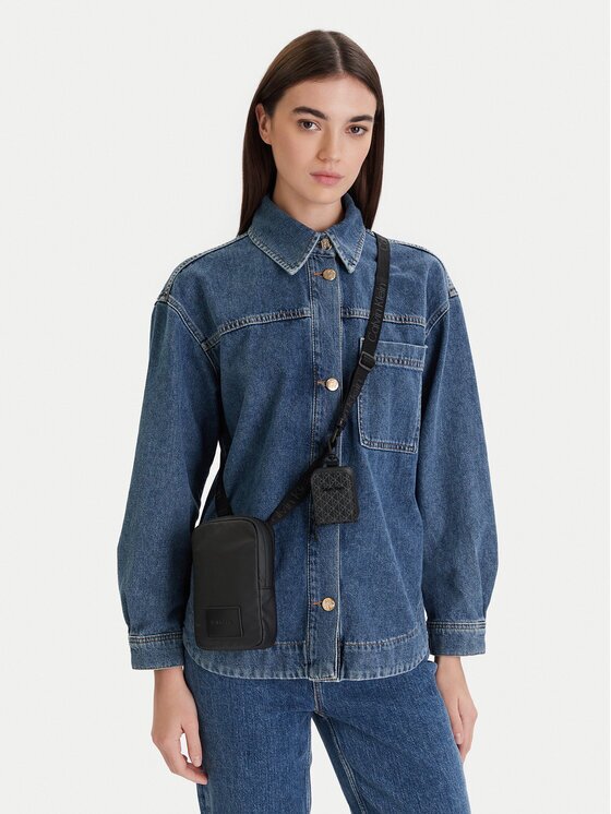 CALVIN KLEIN Мъжка чантичка Puffer Utility Phone Crossbody LV04D1115G Черен