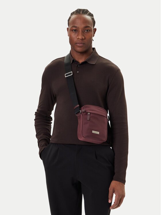 CALVIN KLEIN Мъжка чантичка Sleek Reporter LV04D3180G Бордо
