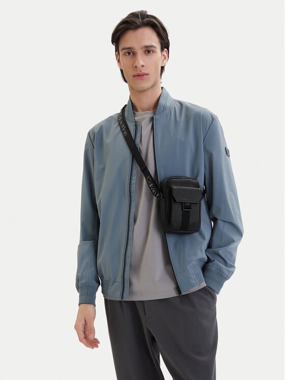 CALVIN KLEIN Мъжка чантичка Webbing Strap Slim Reporter LV04D3281G Черен