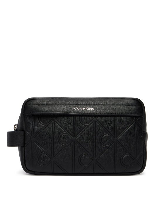 CALVIN KLEIN Несесер Xl Emblem Aop Embo?Ss Dopp Kit LV04D1179G Черен