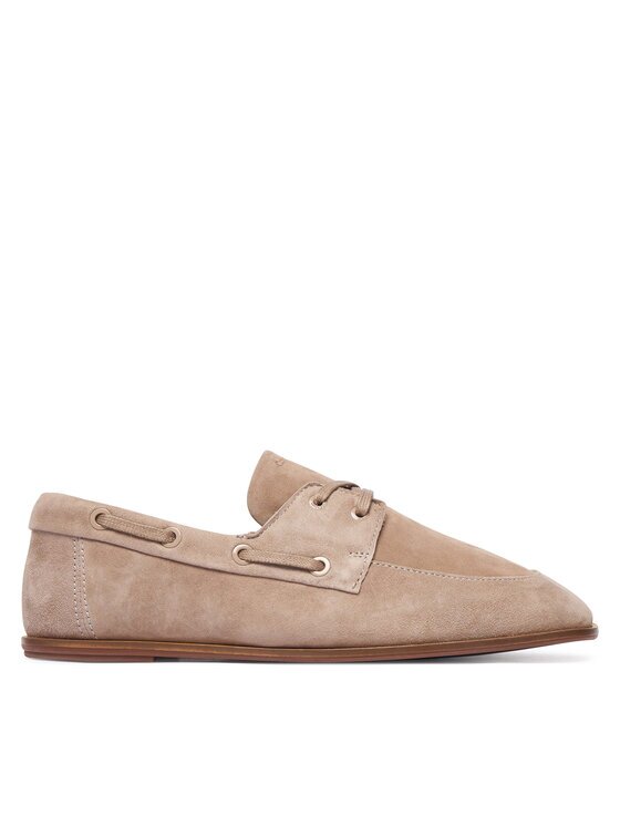 CALVIN KLEIN Обувки Ess Boatshoe Suede HW0HW03290 Бежов