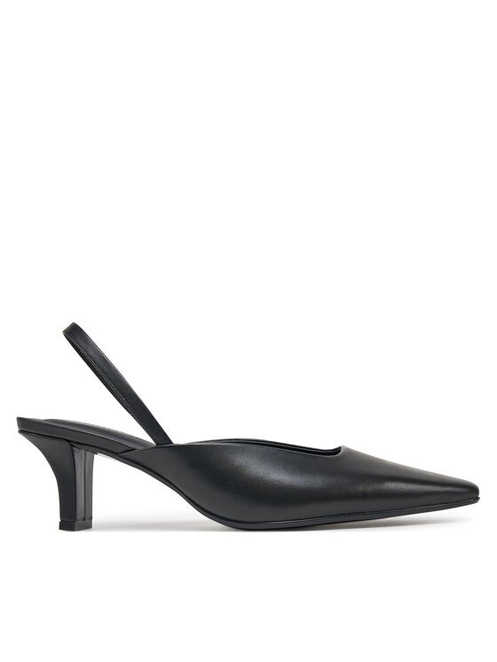 CALVIN KLEIN Обувки на ток Heel Mule Pump 50 - Lth HW0HW02551 Черен