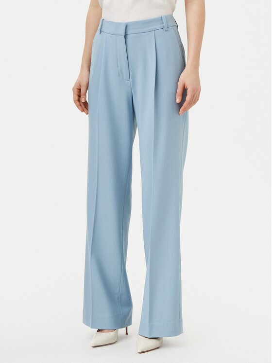 CALVIN KLEIN Панталони тип палацо K20K207836 Светлосиньо Wide Leg
