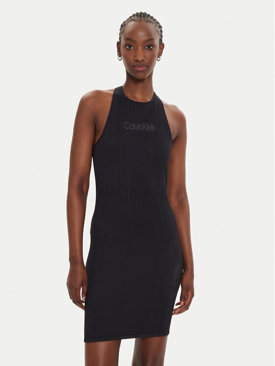 Calvin Klein Performance Лятна рокля 00GWF4D900 Slim Fit