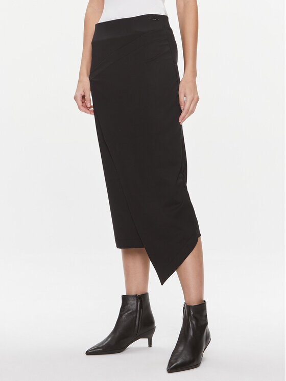 CALVIN KLEIN Пола тип молив Stretch Jersey Midi Skirt K20K206808 Slim Fit