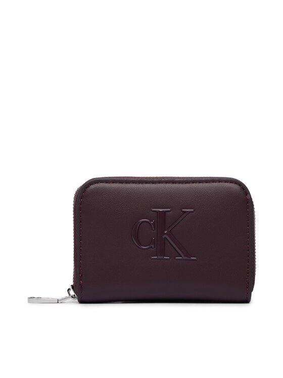 CALVIN KLEIN Портфейл Bold Ck Medium Zip Around LV04F1154G Бордо