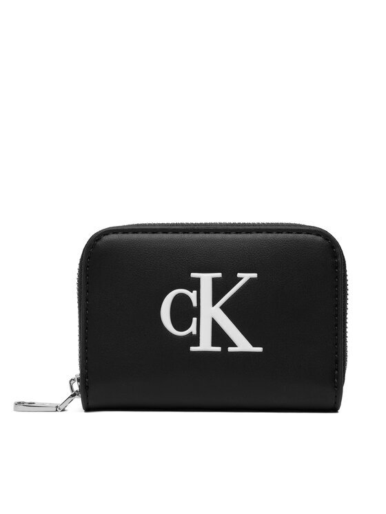 CALVIN KLEIN Портфейл Bold Ck Medium Zip Around LV04F1154G Черен