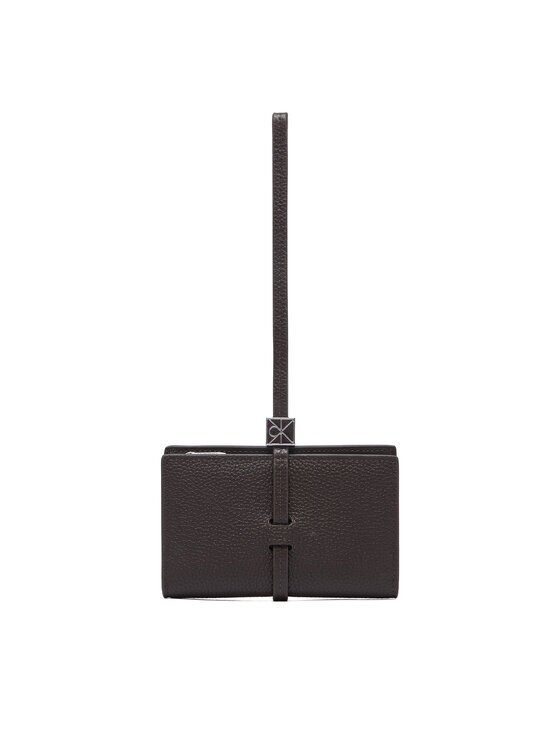 CALVIN KLEIN Портфейл Emblem Hw Pebble Wallet On Strap LV04F1130G Кафяв
