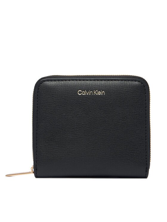 CALVIN KLEIN Портфейл Foil Logo Medium Zip Around LV04F1120G Черен