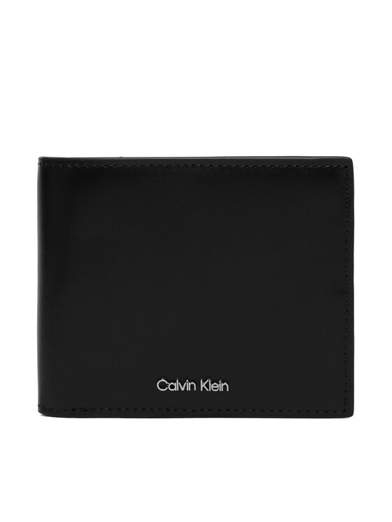 CALVIN KLEIN Портфейл Raised Ew Bill Fold W/ Coin LV04D1163G Черен