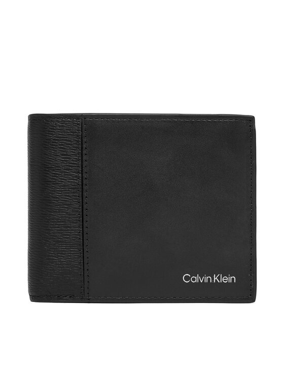 CALVIN KLEIN Портфейл Refined Mix Billfold W Coin LV04D1304G Черен