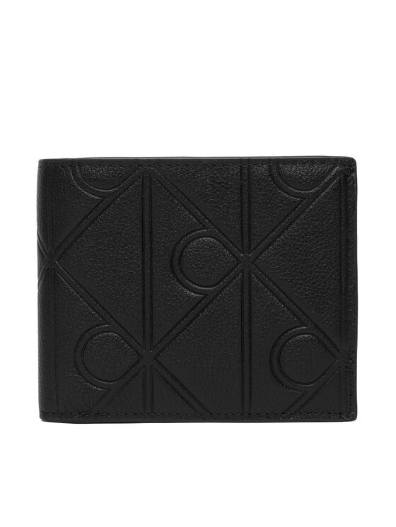 CALVIN KLEIN Портфейл Xl Emblem Aop Emboss Ew Billfold LV04D1177G Черен