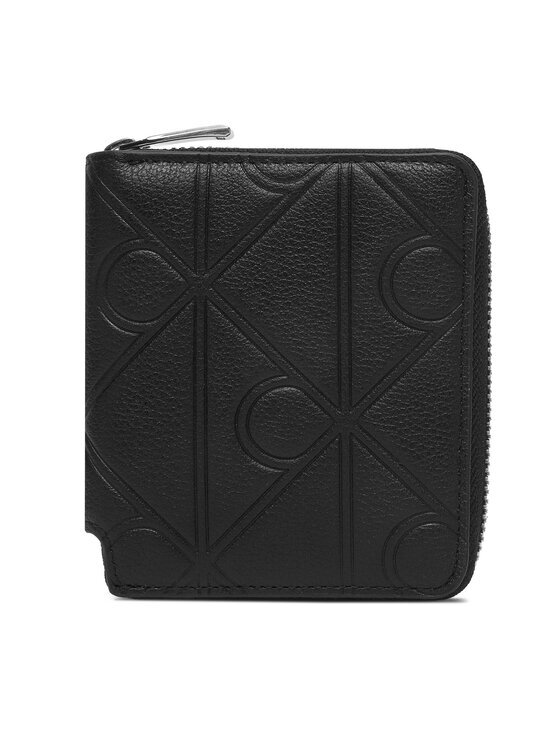 CALVIN KLEIN Портфейл Xl Emblem Aop Emboss Zipp Bill Fo LV04D1176G Черен