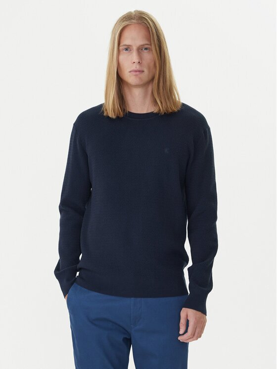 CALVIN KLEIN Пуловер LV04LB327G Тъмносин Regular Fit