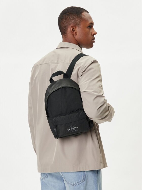 CALVIN KLEIN Раница Bold Small Round Backpack LV04D3257G Черен