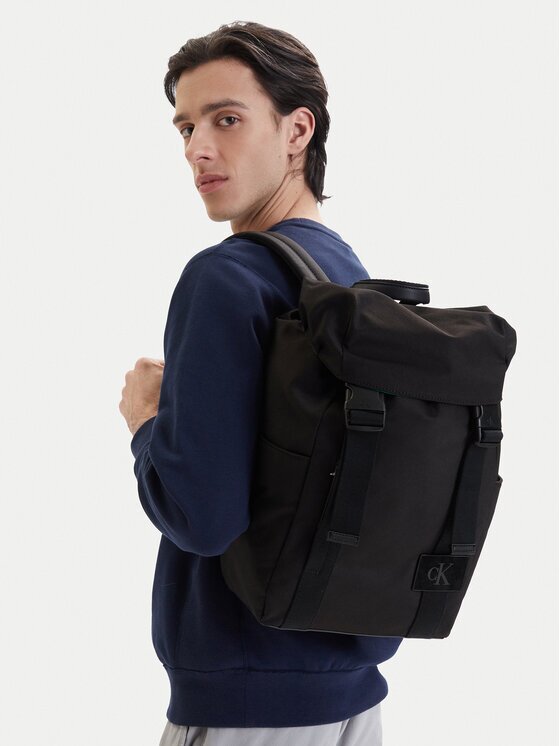 CALVIN KLEIN Раница Canvas Mix Backpack LV04D3364G Черен