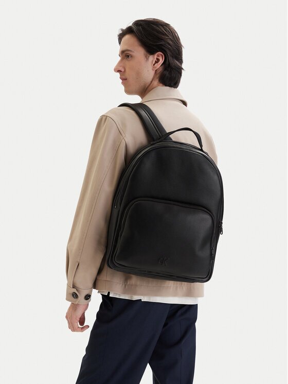 CALVIN KLEIN Раница Webbing Strap Round Backpack LV04D3282G Черен