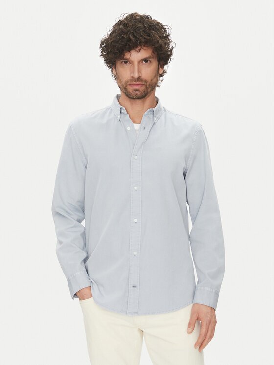 CALVIN KLEIN Риза K10K114200 Светлосиньо Comfort Fit