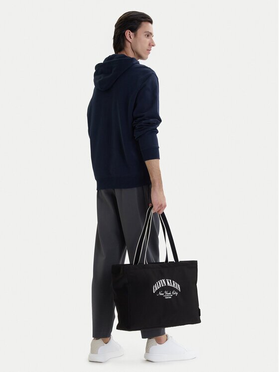 CALVIN KLEIN Сак Graphic Capsule Tote LV04D3348G Черен