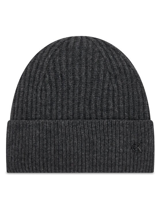 CALVIN KLEIN Шапка Ck Metal Wool Beanie LV04D8032G Сив