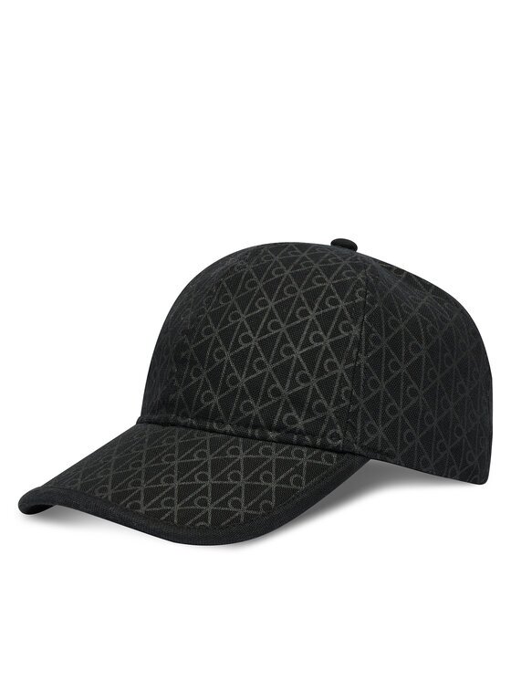 CALVIN KLEIN Шапка с козирка Emblem Print W Leather Patch Cap LV04D5029G Черен