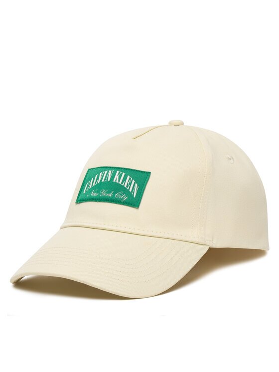 CALVIN KLEIN Шапка с козирка Heritage Crest Patch Cap LV04D5103G Бежов