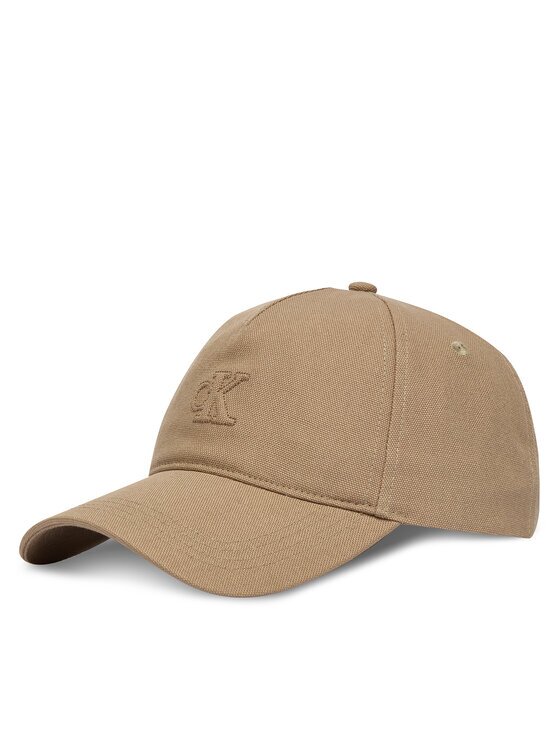CALVIN KLEIN Шапка с козирка Monogram Deboss Canvas Baseball LV04G5027G Бежов