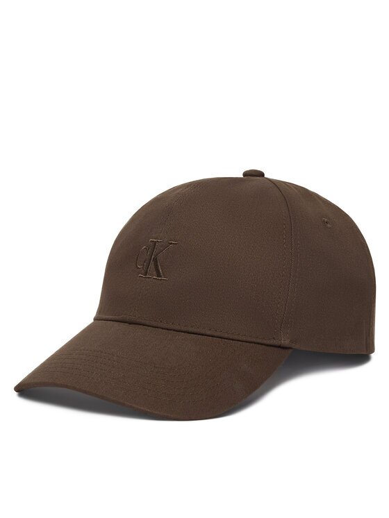 CALVIN KLEIN Шапка с козирка Monogram Embroidery Baseball Cap LV04G5002G Кафяв
