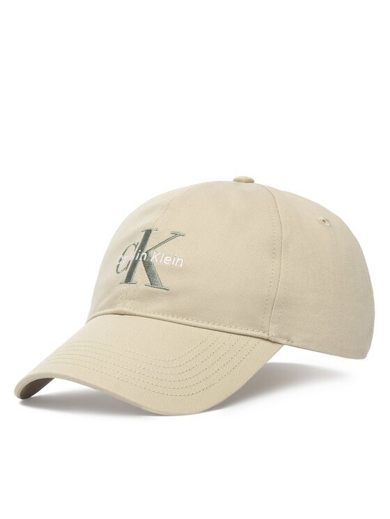 CALVIN KLEIN Шапка с козирка Monologo Embroidery Baseball Cap LV04G5004G Бежов