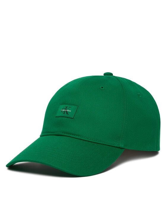 CALVIN KLEIN Шапка с козирка Monologo Woven Patch Bb Cap LV04D5077G Зелен