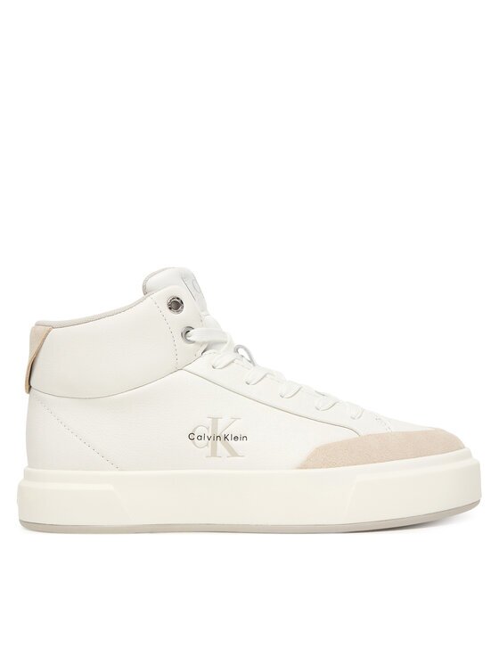 CALVIN KLEIN Сникърси Basket Cups High Laceup Lth Mix YW0YW02024 Бял