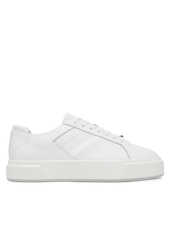CALVIN KLEIN Сникърси Basket Cups Lace Up Logo Tape YW0YW02007 Бял