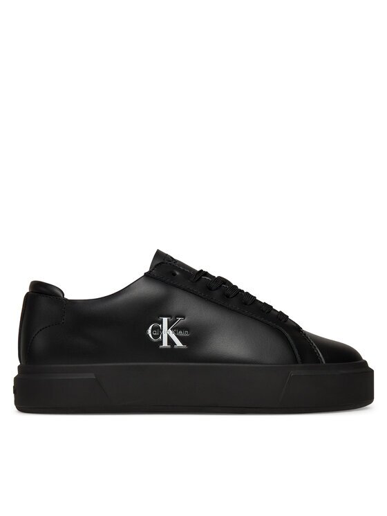 CALVIN KLEIN Сникърси Basket Cupsole Laceup Lth Ml YW0YW01945 Черен