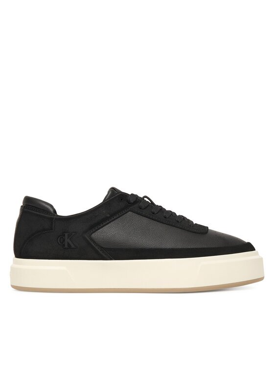 CALVIN KLEIN Сникърси Basket Cupsole Laceup Lth-Nu YM0YM01354 Черен