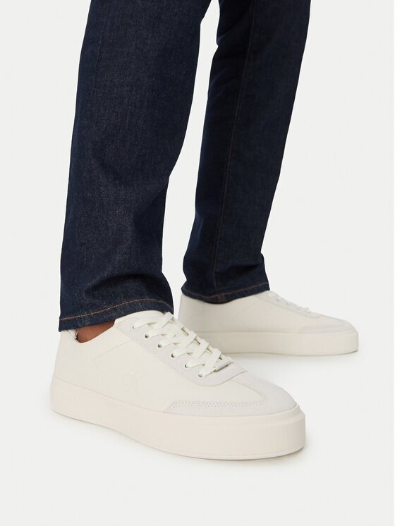 CALVIN KLEIN Сникърси Basket Cupsole Lup Wt Lth HM0HM02133 Кремав