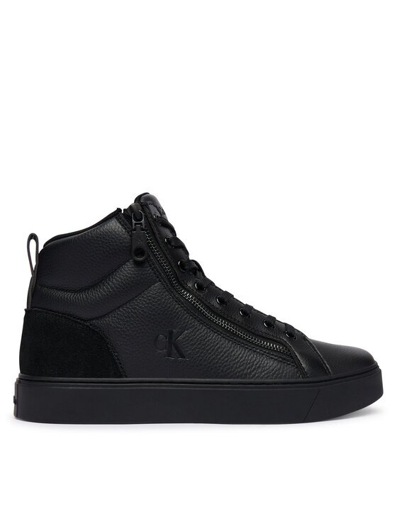 CALVIN KLEIN Сникърси Classic Cup Mid Laceup Zip Lth YM0YM01428 Черен