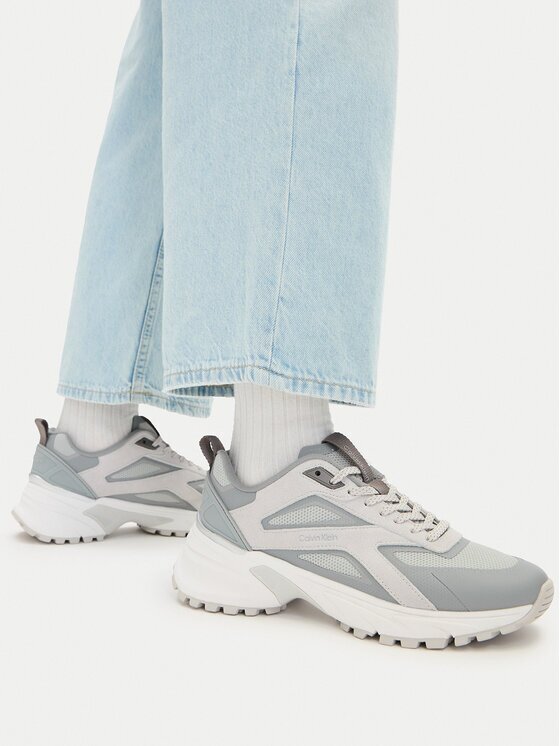 CALVIN KLEIN Сникърси Hike Runner Ck Stripe Refl Su HW0HW03107 Сив