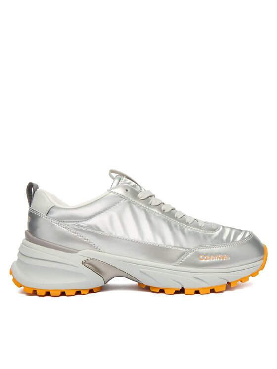 CALVIN KLEIN Сникърси Hike Runner Lace Up Pearl Ny YW0YW02043 Сребрист