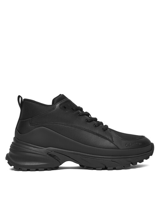 CALVIN KLEIN Сникърси Hike Runner Mid Laceup Tech Mix YM0YM01418 Черен
